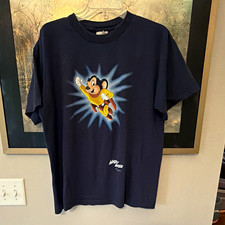 Stanley Desantis Mighty Mouse Vintage 1990s Navy Blue Men's L T-Shirt picture