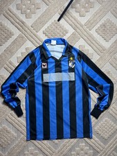 Vintage Inter Mian 1989 1992 Long Sleecve Football Shirt Misura Uhlsport Size XL picture