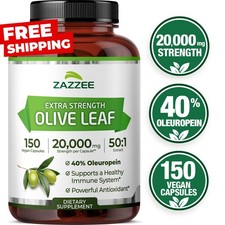 Extra Strength Olive Leaf 50:1 Extract, 20,000 mg Strength, 40% Oleuropein picture