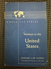 Taxation in the United States 1963 Harvard Law World Tax Series Hardcover DJ picture