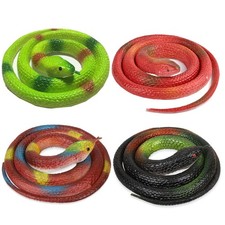 4pcs Realistic Rubber Snakes Fake Garden Props to Scare Birds Mice Squirrels picture