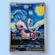 Mew Pokemon x Starry Night Custom Art Card - Mint Condition picture