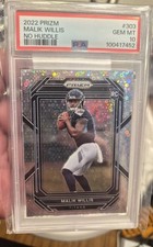 2022 Panini Prizm Malik Willis Rookie No Huddle Silver Prizm SSP - PSA 10 POP 6 picture