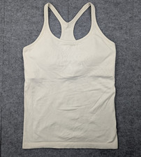 Lululemon Ebb To Street Tank Womens 12 Ribbed Athletic Racerback Shelf Bra Ivory picture