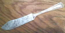 VTG Rogers Nickel Silver Butter Fish Knife Spreader Estate picture