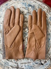 Merona Tan Tweed Size Small Women’s Gloves Leather Polyester Wool Cotton picture
