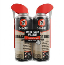 2 Pk 3-IN-ONE Professional Garage Door Lubricant with Smart Straw Sprays 2 Ways picture