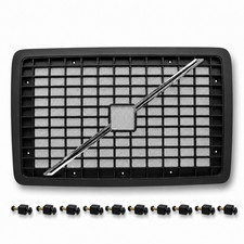 Front Hood Radiator Grille Volvo VNL 2004-2017 Black Bug Screen Hardware picture