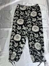 NWOT Anthropologie Calligraphie Floral Linen Trousers Pants picture