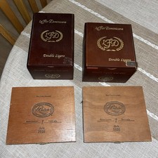 Lot of 4 Vintage Empty Wooden Cigar Boxes La Flor Dominicana, Padron picture