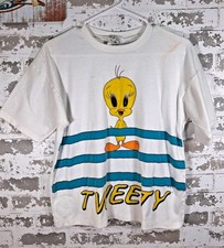 Vintage 80s Tweety Bird B.J. Frog T Shirt Warner Bros Lenticular Moving Eyes USA picture