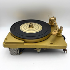 Empire 598 Troubador 3-Speed Turntable Vintage Gold Made in USA Motor Tested picture