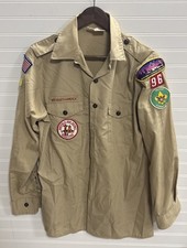 BSA Boy Scouts Uniform Shirt Adult Mens Medium Vintage NW Georgia Patches USA picture