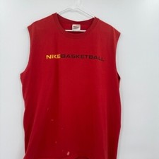 VIntage Nike Shirt Men red Swoosh 90s Basketball USA Made picture