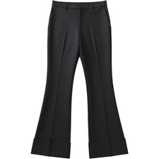 Club Monaco Womens Black Extreme Cuff Wide Leg Dress Pants Size 10 NEW 295788551 picture