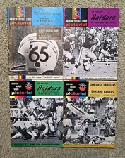 Collection of Four (4) 1965 to 1966 Oakland Raiders AFL Programs RARE MUST SEE picture