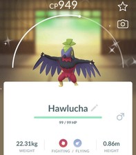 ✨Pokemon Tra-de Go✨Shiny Hawlucha✨Unregistered/Registered✨ picture