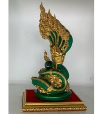 Naga 7 Heads Statue Mix Nampee Leklai Powder Sacred Lucky  Dragon Thai Amulet picture