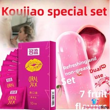 10-50pcs Oral Sex Condoms Cherry Flavor Latex Condones Sleeve Blowjob Sleeve US picture