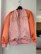 KENZO KIDS Pink Satin Tiger Bomber Jacket Size 14Y / 14A (Fits Women's XS) picture