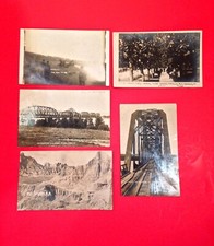 Vintage 1910-1915 South Dakota Lot Of 5 RPPC Postcards Bronco Busting Badlands picture