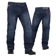 Icon Motorsports Strongarm Motorcycle Pants Denim Blue Street Riding Jeans 28 picture