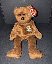 Ty Beanie Babies Billionaire Bear Brown Plush 1998 Retired Vintage Signed Tag  picture