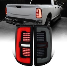 for Ram 2500 3500 LED Tail Lights Turn Signal Animated Startup Pair Black Smoke picture