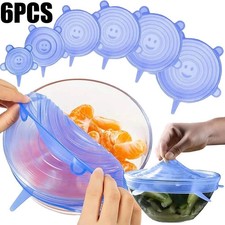6Pcs Stretch Silicone Lids Bowl Reusable Kitchen Food Storage Wrap Sealing Cover picture