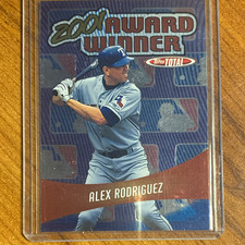 Topps 2002 Topps Total Award Winners Insert Alex Rodriguez #AW27 Rangers picture