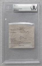 LARS ULRICH SIGNED RECEIPT BECKETT BAS COA AUTOGRAPHED SLABBED METALLICA BAND picture