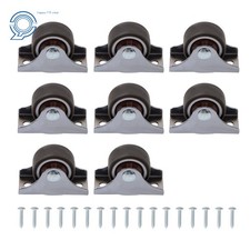 8 Pcs Mini Caster Wheels 1 Inch Low Profile Non Swivel Rolling Casters picture