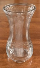 Vintage 8 1/2” Hoosier Clear Glass Vase, Style 4086-B, Great Condition picture