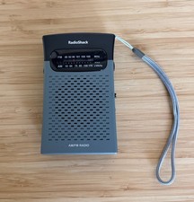 Vintage RadioShack Portable Pocket AM/FM Radio w/ Wrist Strap Grey *TESTED* NICE picture