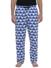 Men's Peanuts Snoopy & Woodstock Pajama Pants Lounge Wear Blue picture