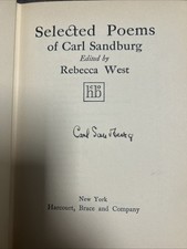 Selected Poems of Carl Sandburg 1937 10th Edition *SIGNED* Rare picture