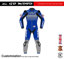 NEW MOTO GP ALEX RINS SUZUKI MOTORBIKE RACING LEATHER SUIT 2020 CE APPROVED picture