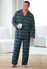 KingSize Men's Big & Tall Plaid Flannel Pajama Set picture