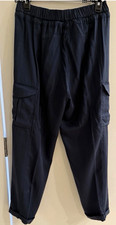 lululemon Women’s Blue Cargo Pants 8 Regular Drawstring Elastic Waist Pockets picture