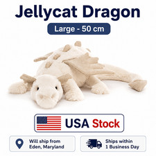 Jellycat Snow Dragon 50cm Large Size Brand New with Tags&Dust Bag picture