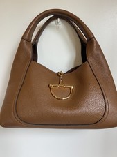 GUCCI Softbit Medium Brown Leather Top Handle Bag New & Authentic picture