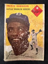 1954 Topps Jackie Robinson #10 very poor soft paper loss picture