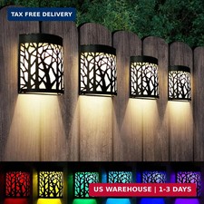 DenicMic Solar Wall Lights Outdoor Wall Sconce Fence Lights Solar Powered picture