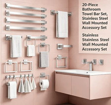 20 Piece Stainless Steel Bathroom Hordware Towel Bar Accessories Set Rackes picture