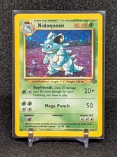 1999 Pokemon TCG Nidoqueen Base Set 2 12/130 Holo Foil Rare English WotC DMG/HP picture