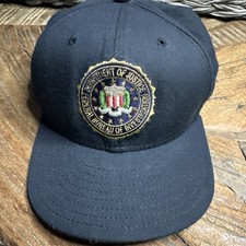 Department of Justice FBI Logo Baseball Hat New Era Medium Large EUC picture