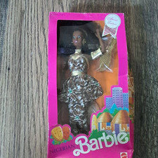 Mattel Barbie Nigerian Dolls of the World Special Edition 1990 MPN 7376 Box picture