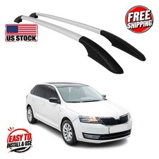 SKODA RAPID SPACEBACK 2012- Roof Rails Solid (Stick) Alu Gray 2 Pcs picture