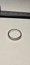 Solid 18K White Gold Domed Band Ring 5.2 Grams- Size 9.5-10 picture