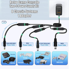 Retro Game Console Type C Power Supply Kit  8/16/32/128bit  Consoles - Universal picture